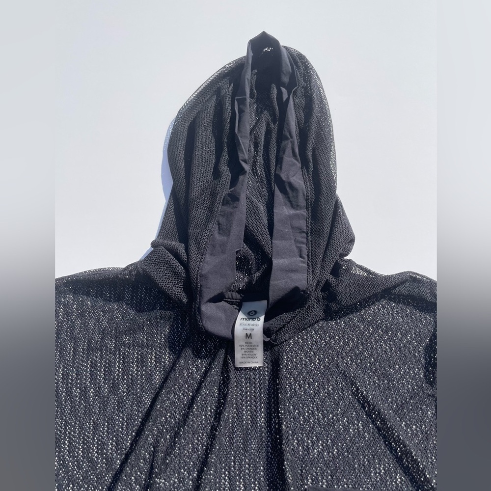 Mono B Black Mesh Cropped Hoodie – NWT – Size Medium - Picture 3 of 4